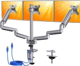ErGear Triple Monitor Mount Stand w/USB Ports Fits 27-in Screens $64.99
