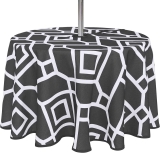 Lushvida 60-in Moroccan Outdoor Round Tablecloth w/Umbrella Hole $9.49