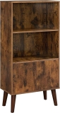 VASAGLE 2-Tier Retro Bookshelf with Doors $59.30