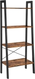 VASAGLE Ladder Shelf 4-Tier Bookshelf Storage Rack $51.09