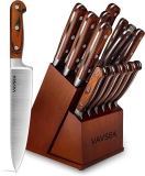 Vavsea 16-Pieces Kitchen Knife Set with Block $44.99