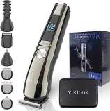 Vikicon Cordless Waterproof Beard Trimmer for Men