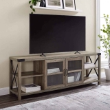 Walker Edison Rustic Modern Farmhouse Metal and Wood TV Stand $169.00