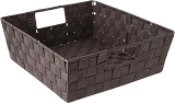 Whitmor Espresso Woven Strap Shelf Storage Tote Basket $11.82