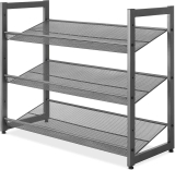 Whitmor Steel Mesh 3-Tier Shoe Rack $34.99