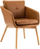 CangLong Faux Leather Upholstered Arm Side Chair w/Wood Legs $119.00