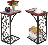 Yaheetech C Shaped End Table Set of 2 $38.24