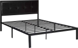 Zinus Cherie Faux Leather Classic Platform Bed Frame Queen $99.20