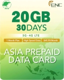 ENC Mobile 20GB 30-Day Pre-Paid Asia Data Only SIM Card
