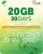 ENC Mobile 20GB 30-Day Pre-Paid Asia Data Only SIM Card