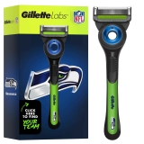 Gillette Labs Special NFL Seahawks Edition Razor with 4 Refills and Stand