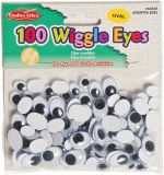 Creative Arts 100-Count Oval-Shaped Wiggle Eyes