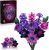 Purple Rose Flowers Bouquet Building Set