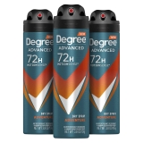 Degree Men’s Advanced 72-Hour Antiperspirant Deodorant Dry Spray 3-Pack