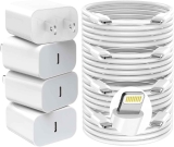 Grephone 20W 6-Foot iPhone Fast Charging Cable 4-Pack