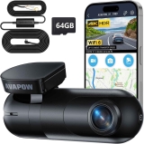 Avapow 4K WiFi Front & Rear Dash Cam w/ Hardware Kit & 64GB Card