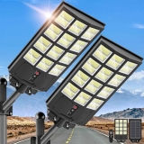 Okpro 5,000W Wide Angle Solar Street Light 2-Pack