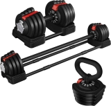 Yaheetech 3-in-1 40lbs Adjustable Dumbbell Set