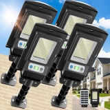 Wywna Solar Powered Motion Sensor Street Lights 4-Pack