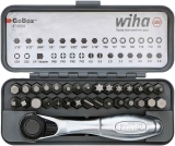 Wiha 32-Piece GoBox Standard Bit Set with Mini Ratchet