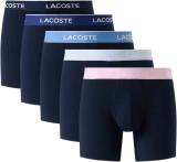 Lacoste Men’s Cotton Stretch Essentials Boxer Briefs 5-Pack