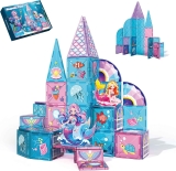 Lelesun 51-Piece Mermaid Magnetic Tiles Set