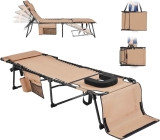 Yaheetech Folding Tanning Chair with Face Hole