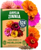 Home Grown Zinnia Dahlia 524-Seed Pack
