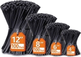 Assorted Zip Ties 400-Pack