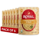 Royal Lemon, Garlic, and Herb Basmati Rice and Chickpeas 8.5-oz. Pouch 6-Pack