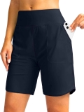 Viodia Women’s 7″ High Waisted Swim Board Shorts with Pockets