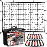 Cargo Net for Truck Bed w/ 12 Metal Carabiners
