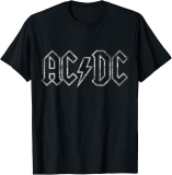 AC/DC Men’s Jagged Logo Classic Rock Band T-Shirt