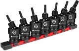 7-Piece 3/8″ Drive Universal Swivel Impact Torx Socket Set