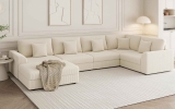 Oversized Modular Sectional Sofa w/ Storage & Ottoman