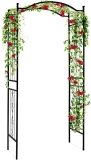 Best Choice 92″ Steel Garden Arch Arbor Trellis