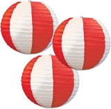 Beistle Stripes Paper Lanterns 3-Pack