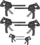 Amazon Basics 6-Piece One-Handed Trigger Clamp Set