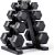 CAP Rubber Coated Hex 100-lb. Dumbbell Set w/ Storage Rack