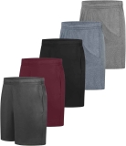 Hanes Men’s Cool Dri 7″ Shorts 5-Pack