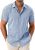 Drazivon Men’s Short Sleeve Linen Button Down Shirt