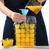 Disposable Self-Sealing Ice Cube Tray Bag 50-Pack w/ Funnel