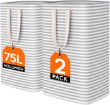 Lifewit 75L Freestanding Laundry Hamper 2-Pack