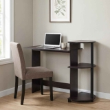 Furinno Compact 29″ Computer Desk w/ 3 Side Shelves
