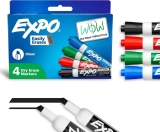 Expo 4-Count Low-Odor Chisel-Tip Dry Erase Markers