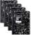 Amazon Basics 4-Pack Wide Ruled Composition Notebooks