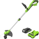 Greenworks 24V Cordless String Trimmer/Edger w/ Battery and Charger