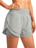 Soothfeel Women’s 2-in-1 High Waisted Athletic Running Shorts