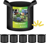 2-Gallon Nonwoven Aeration Fabric Grow Bag 5-Pack