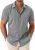 Drazivon Men’s Short Sleeve Linen Button-Down Shirt